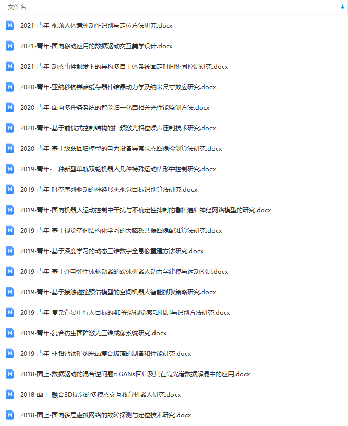 2022-2007年NSFC信息学部申报书暨2024年国自然申报参考资料