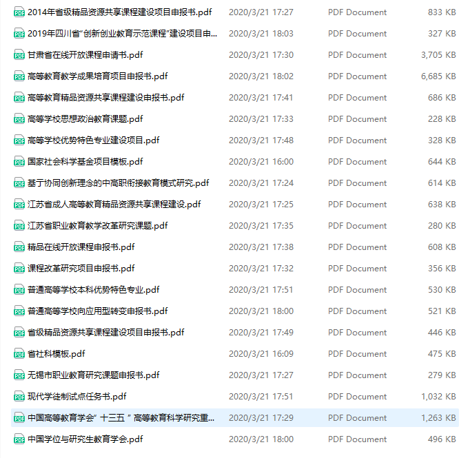 教改、思政、产学研、教学成果奖、一流课程申报书范本（内附清单）