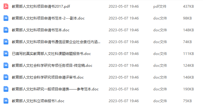最新2023年，10万条国家社科基金立项清单和近100份申请书范本